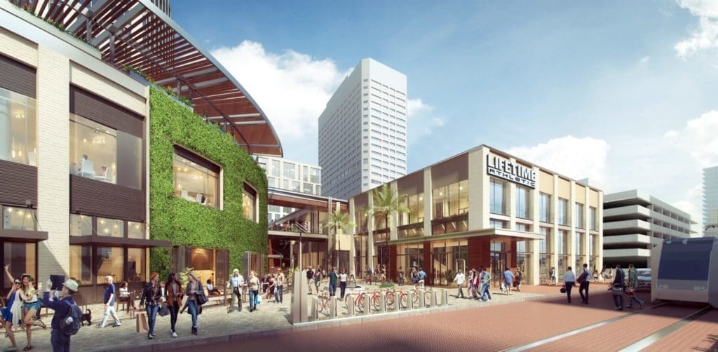 Life Time is taking over Downtown with a two-story fitness center and co-working space. 