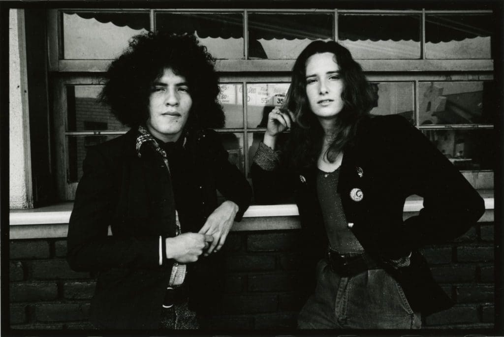From Axis Mundo: Queer Networks in Chicano L.A. – Anthony Friedkin's "Jim and Mundo, Montebello, East Los Angeles," 1972. (Courtesy of Anthony Friedkin)