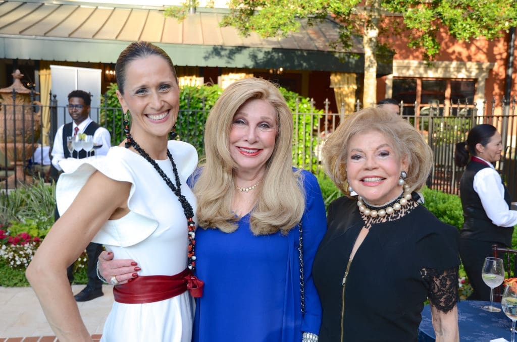 Tiziana Triolo, Sherri Zucker, Harriet Gertner at the kick off, held at Hotel Granduca, for the American Cancer Society's Corks & Forks fundraiser. (Photo by Roswitha Vogler)