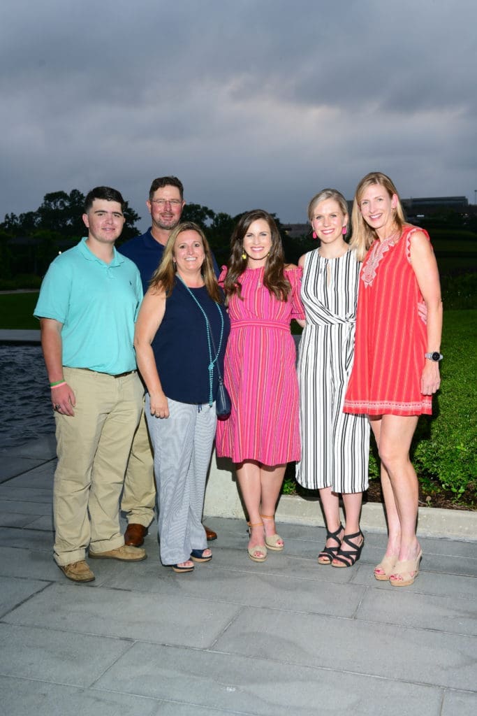 Garrett Heble, Kurt & Holly Heble, Sarah Hubert, Emilie Miesner, Jenn Sabin at the Children's Memorial Hermann event at McGovern Centennial Gardens. (Photo by Daniel Ortiz)