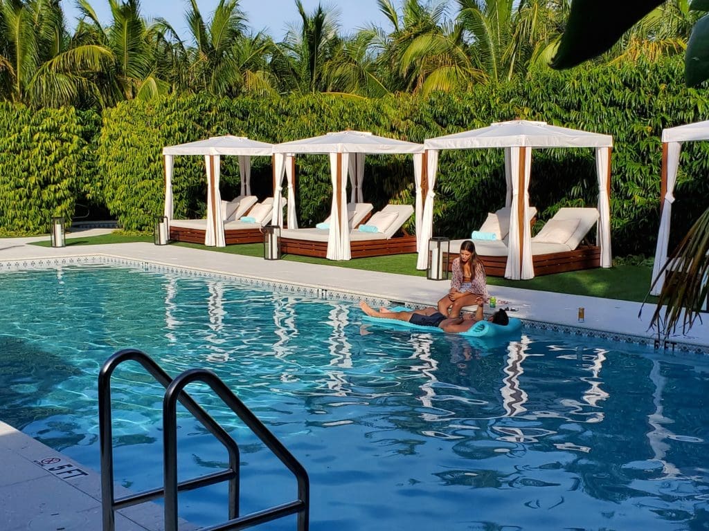 The second swimming pool offers a romantic retreat from the bustling beach scene. (Photo by Shelby Hodge)