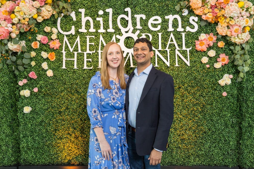 Lauren & Dr. Manish Shah at the Children's Memorial Hermann event at McGovern Centennial Gardens. (Photo by Daniel Ortiz)