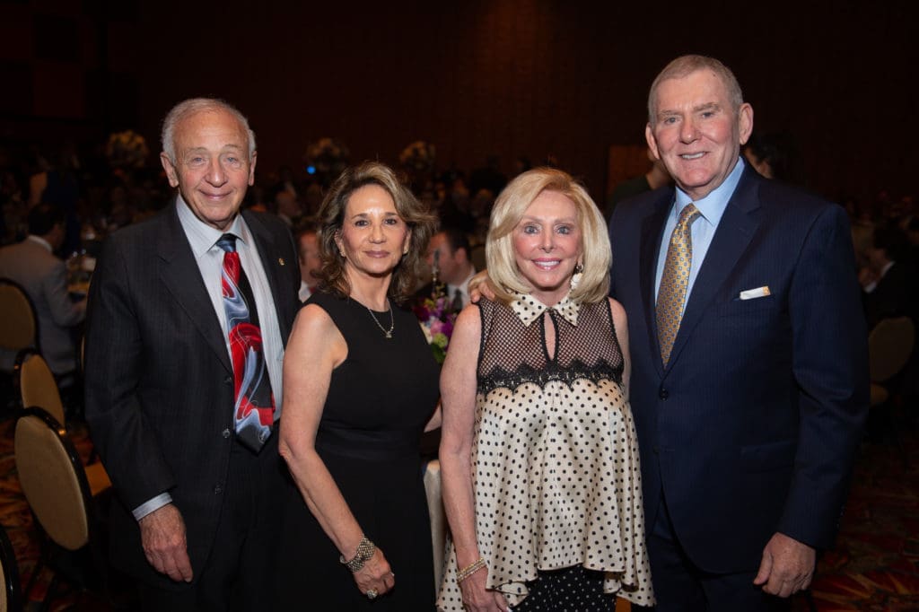 Michael & Vicky Richker, Rhona & Bruce Caress at the Holocaust Museum Houston LBJ Moral Courage Award dinner. (Photo by Wilson Parish)