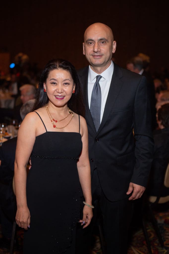 Nancy Li Tarim and Dr. Soner Tarim at the Holocaust Museum Houston LBJ Moral Courage Award dinner. (Photo by Wilson Parish)