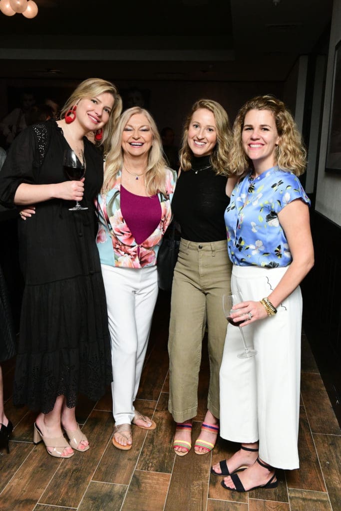 Marla Berg, Joy Woodford, Emily Nelson, Izzy Schulte at the opening of B.B. Italia Kitchen & Bar. (Photo by Daniel Ortiz)