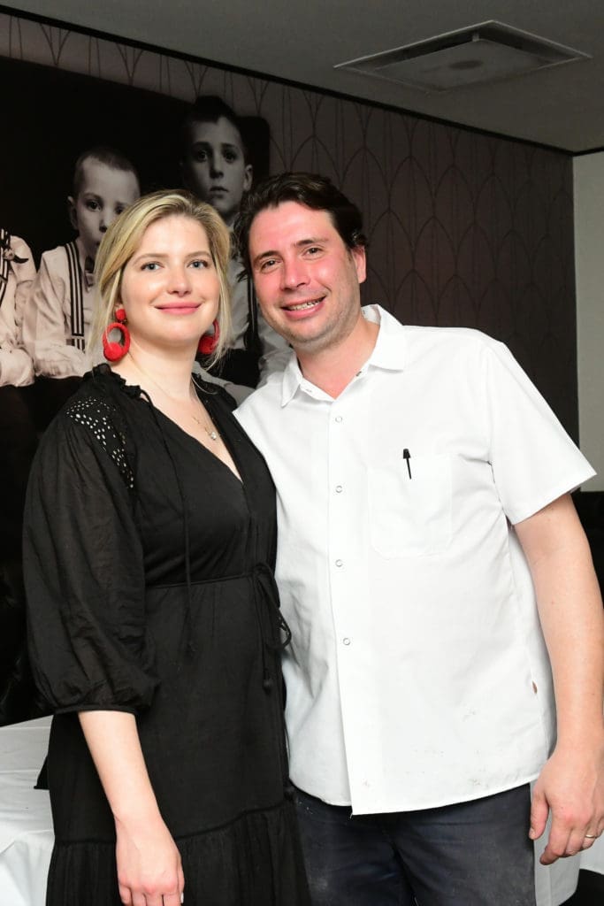 Marla & Chef Daniel Berg at the opening of B.B. Italia Kitchen & Bar. (Photo by Daniel Ortiz)