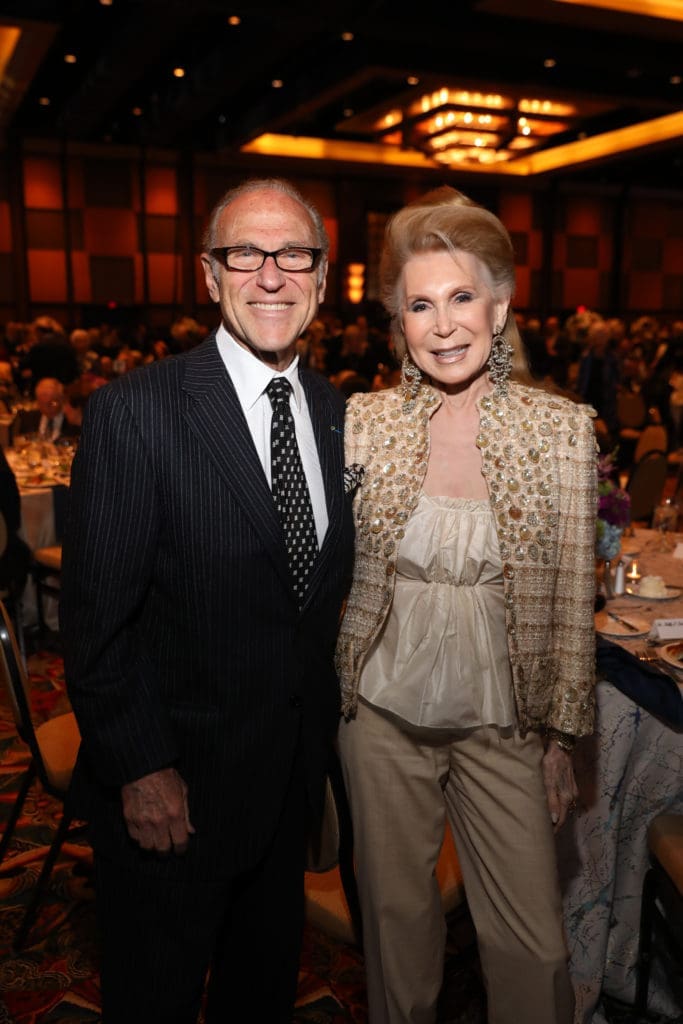 Robert Sakowitz, Joan Schnitzer at the Holocaust Museum Houston LBJ Moral Courage Award dinner. (Photo by Priscilla Dickson)