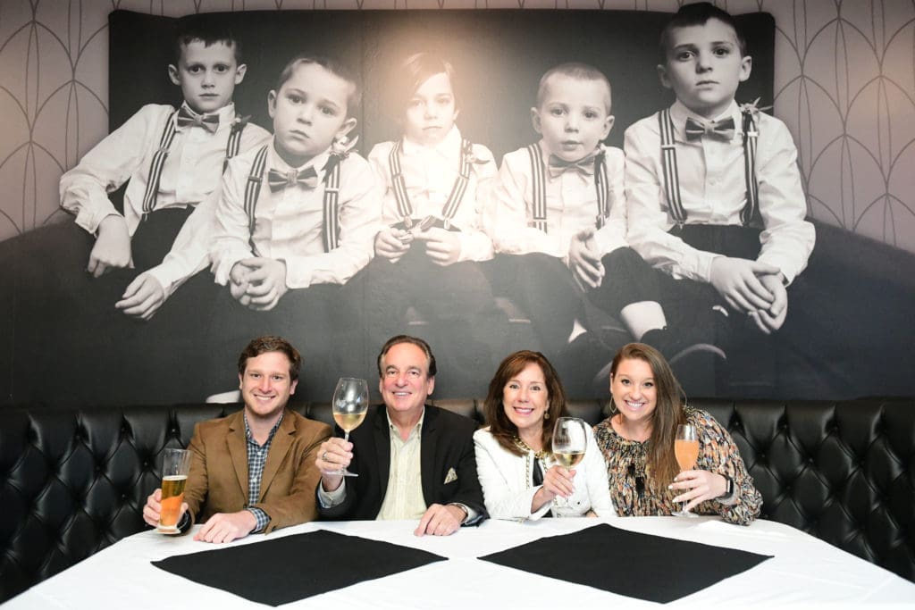 Jacob, Alan, Elizabeth and Laura Stein at the opening of B.B. Italia Kitchen & Bar. (Photo by Daniel Ortiz)