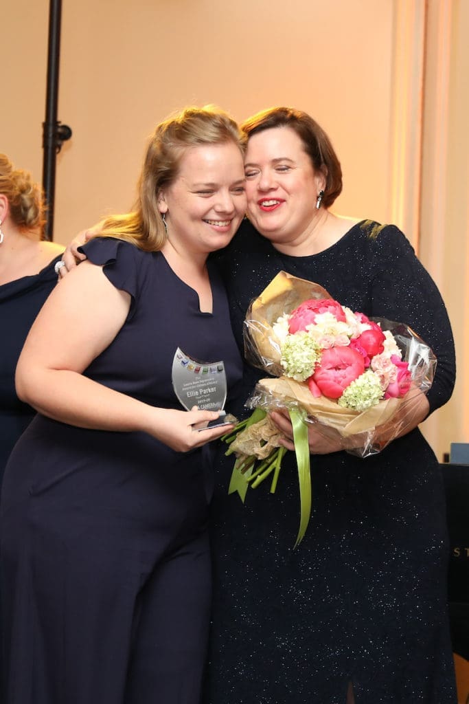 Ellie Parker, Laura Buss Sayavedra at the Da Camera Gala at The Houstonian. (Photo by Priscilla Dickson)