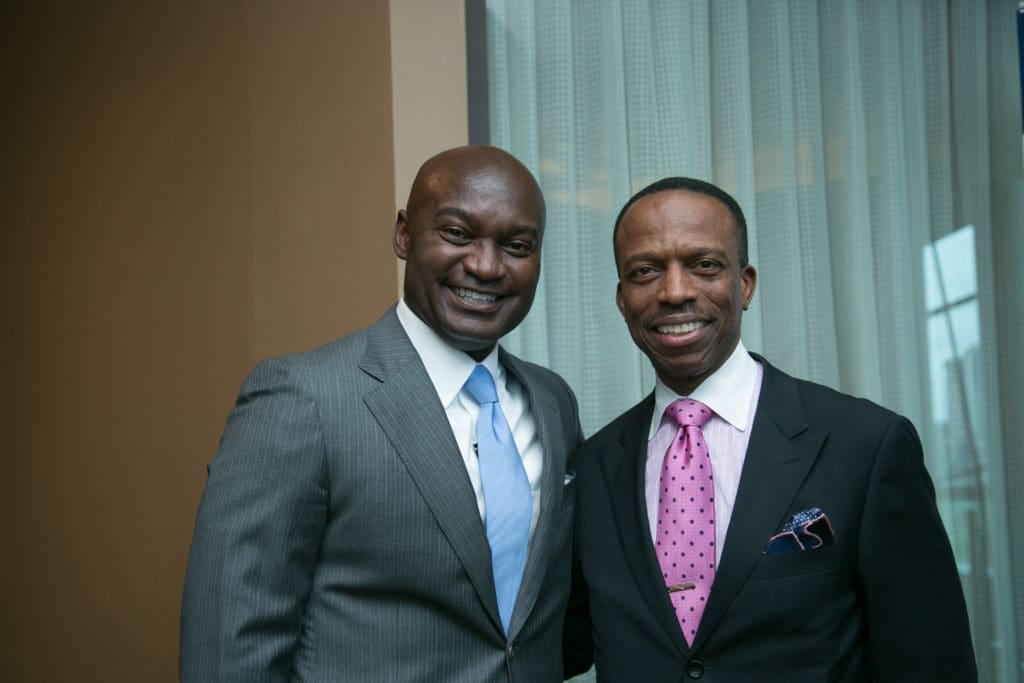 Russell Richard, Astley Blair at the Center for Houston's Future 2019 Future of Leadership luncheon. (Photo by Twee Vuong)