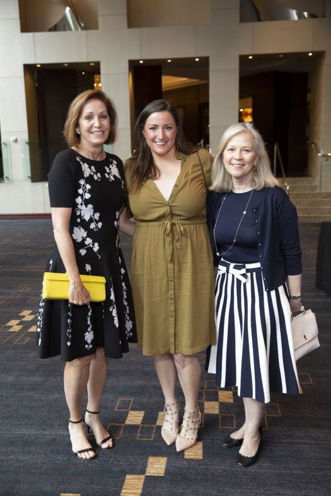 Polly Bowden, Natalie Barr, Kristi Lumpkins at the Hope and Healing Center & Institute's annual Chrysalis Award luncheon.