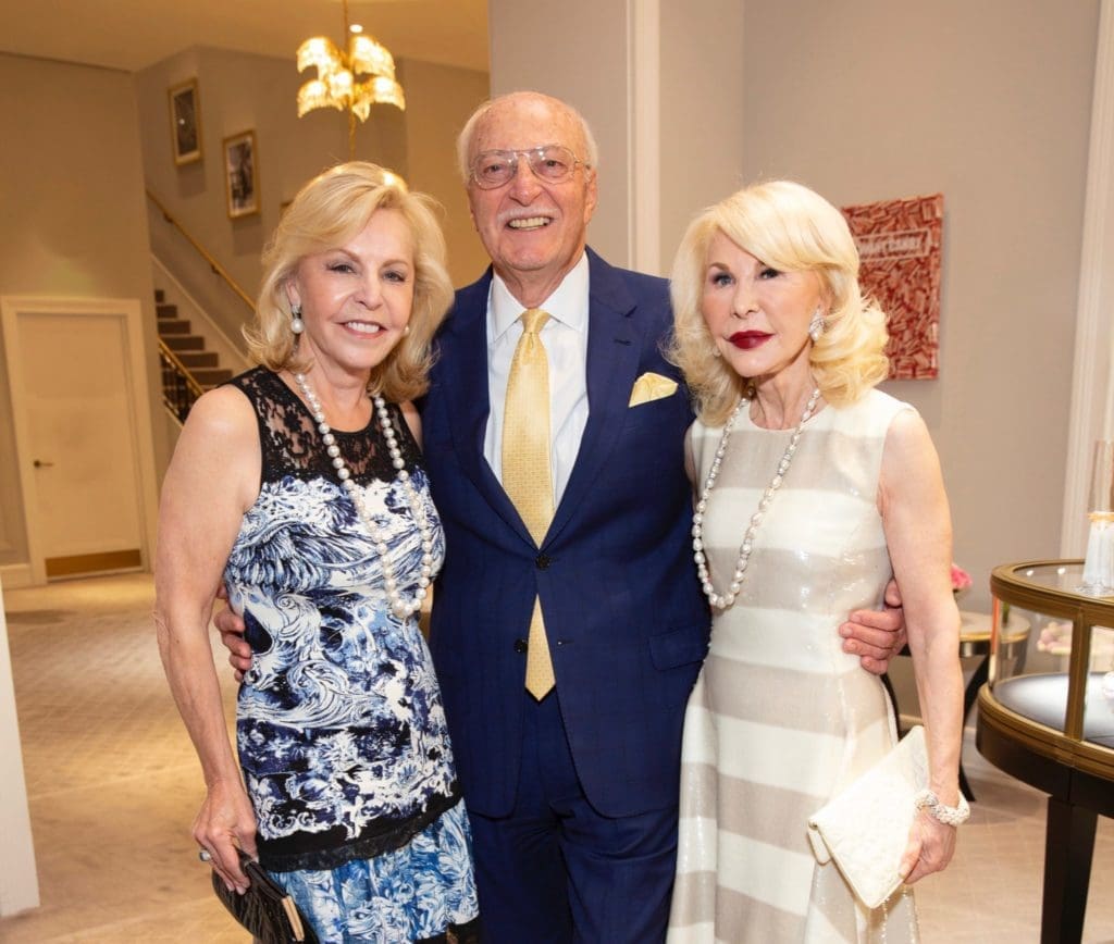 Susanne Byram, Shafik Rifaat, Diane Lokey Farb at the Harry Winston celebration of the Winston Candy Collection.  (Photo by Jenny Antill Clifton)