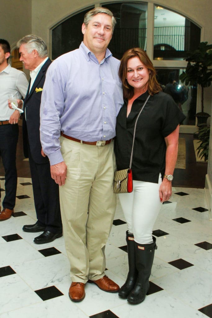 Kevin & Amy Beasley at the John Daugherty Realtors open house in Memorial. (Photo by Chris Bachman)