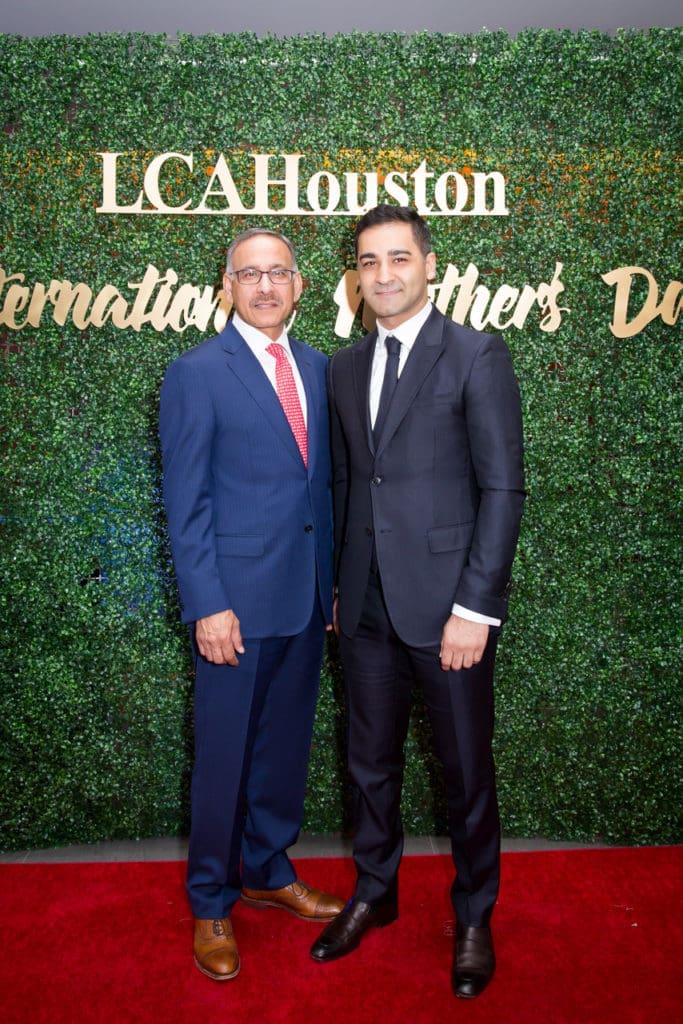 Dr. Mehmood Khan, Abbas Khan at the LCA Houston International Mother's Day Soirée. (Photo by Sonya Abid)