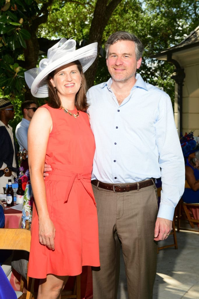 Lindy & Tom McGee at the Hats, Hearts & Horseshoes Kentucky Derby Affair benefiting Bo's Place. (Photo by Daniel Ortiz)