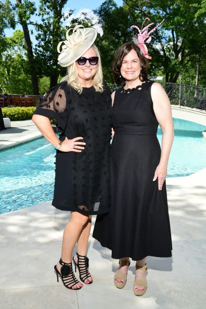 Meredith Chastang, Mary Beth Staine at the Hats, Hearts & Horseshoes Kentucky Derby Affair benefiting Bo's Place. (Photo by Daniel Ortiz)