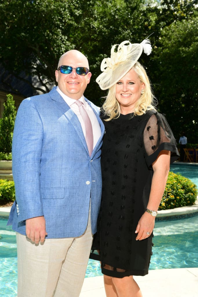 Patrick & Meredith Chastang at the 2019 Hats, Hearts & Horseshoes Kentucky Derby Affair. (Photo by Daniel Ortiz)
