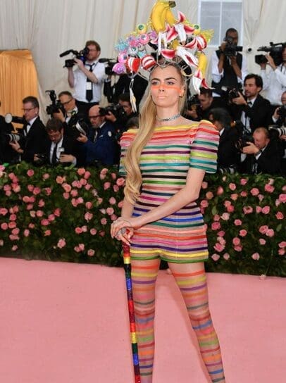 Cara Delevigne was the embodiment of camp. 