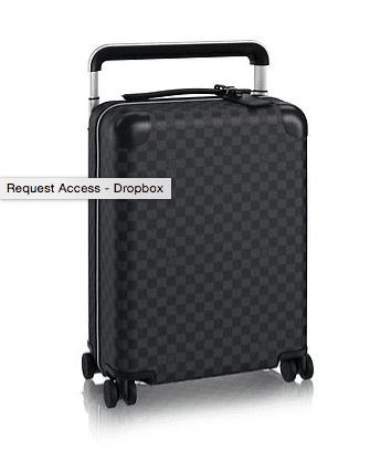 We know Linda would look like the ultimate jet-setter wheeling her Louis Vuitton Horizon 50 luggage through an airport. Available on louisvuitton.com.