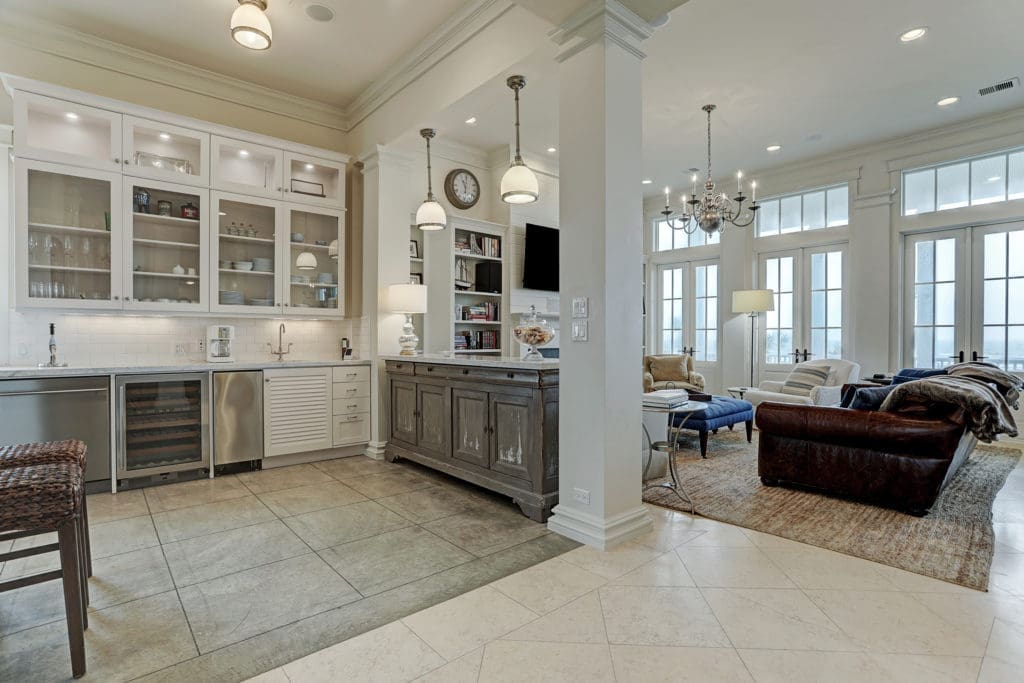 Wide open spaces in this Beachtown home on Galveston Island. (Photo by TK Images)