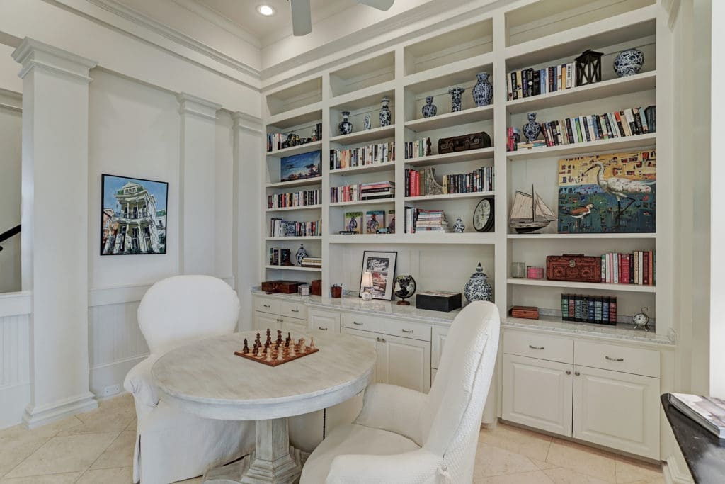 A quiet corner in the Beachtown home, designed by Steve Mouzon. (Photo by TK Images)