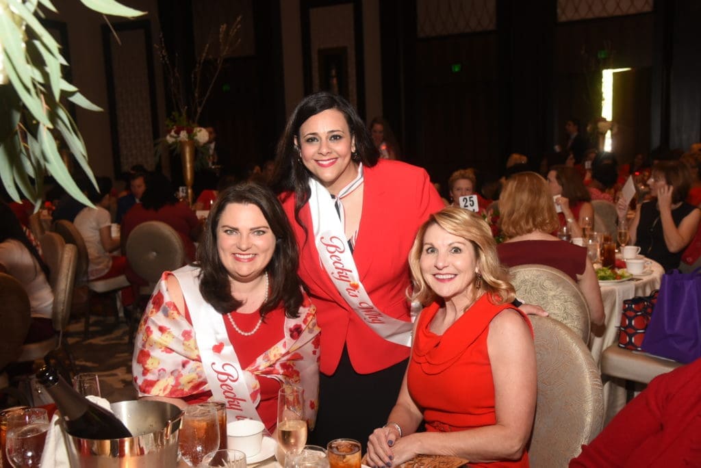 Shelly Millwee, Yara E. Guest, Gay Nord at the American Heart Association Go Red for Women luncheon.