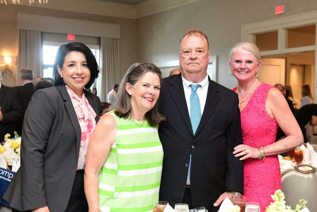 Veronica Chapa Gorzynski, Gwen Koch, Joe Koch, Joni Fichter  at the Center for Pursuit luncheon. (Photo by Daniel Ortiz)