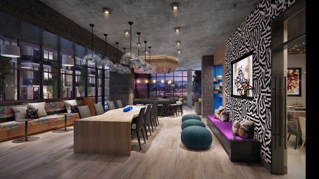 An interior rendering of The Hamilton.