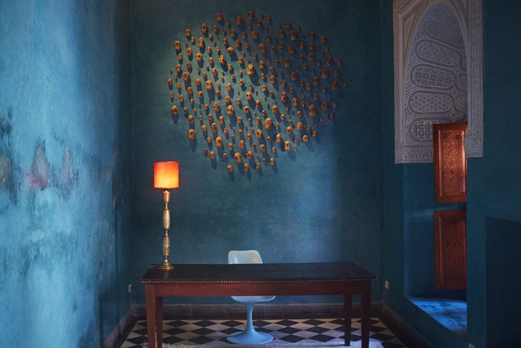 A colorful corner in the hotel created by Vanessa Branson, sister of Richard Branson. (Photo by David Loftus)