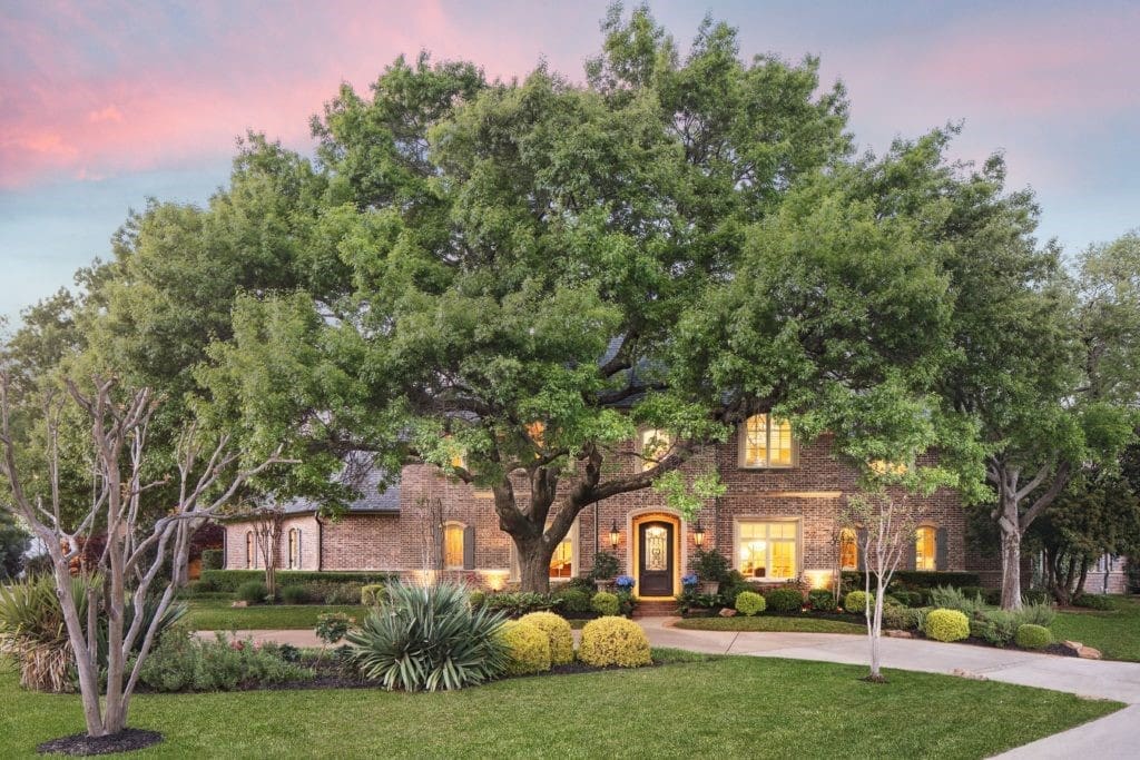 The gorgeous home is located in the coveted Old Preston Hollow neighborhood. 