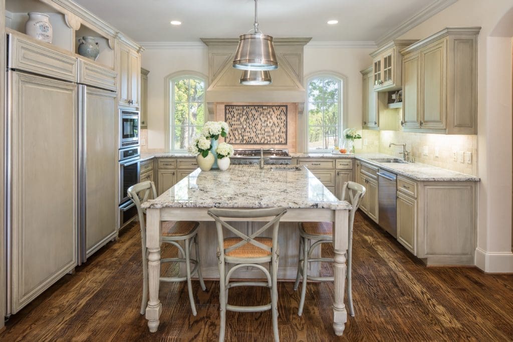 The kitchen is a chef's dream with professional-grade appliances. 
