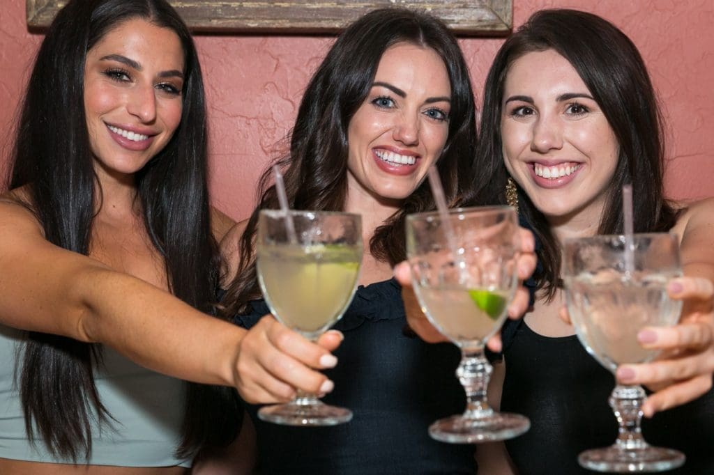Cori Scherer, Lainie Fritz, Brooke Fritz at the Original Ninfa's Uptown opening night. (Photo by Emily Jaschke)