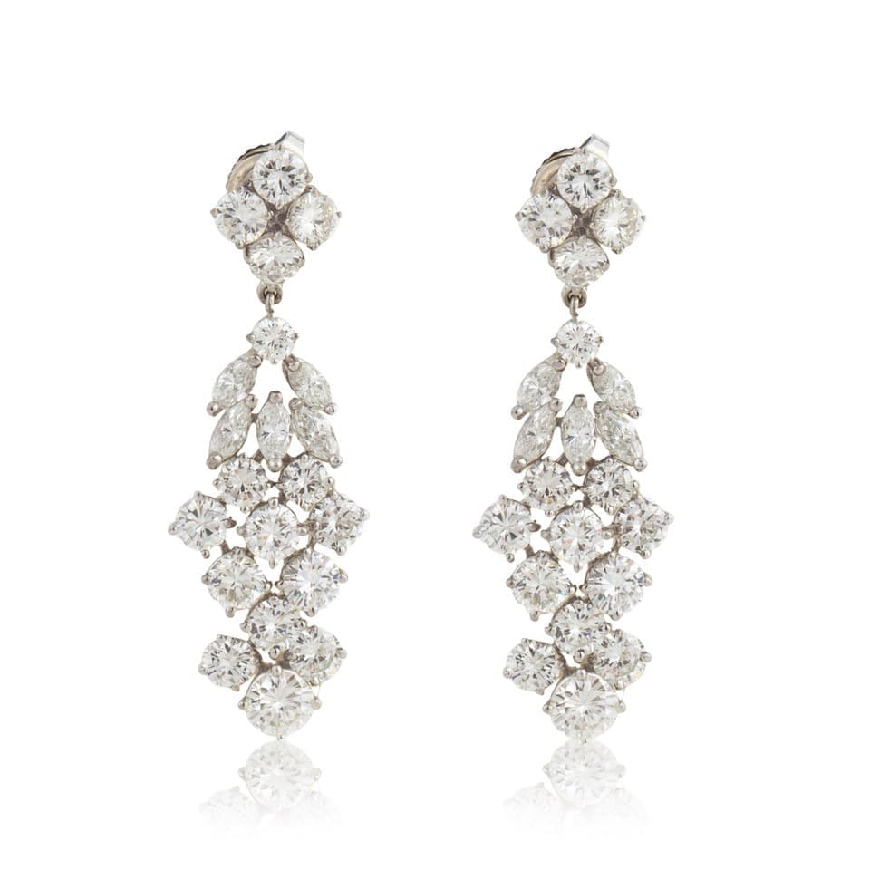 The $27,000 diamond earrings contributed to the Heart Ball dinner evening by Tenenbaum Jewelers.  (Photo by Alexander's Fine Portrait Design)