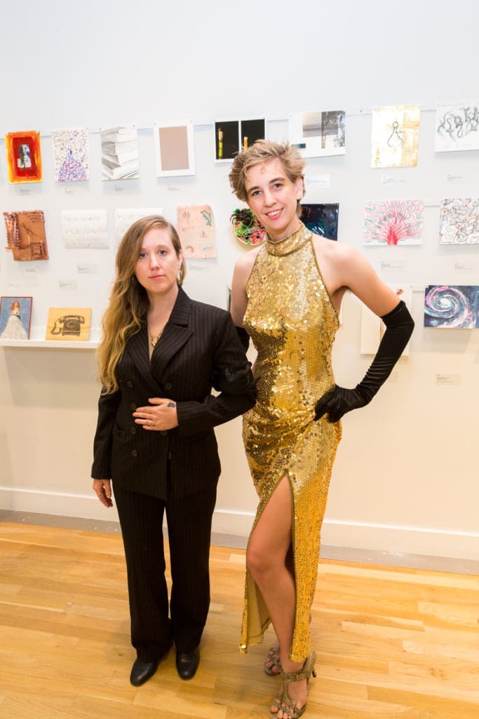 Emily Peacock, Iva Kinnaird at DiverseWorks' Luck of the Draw. (Photo by Alex Barber)