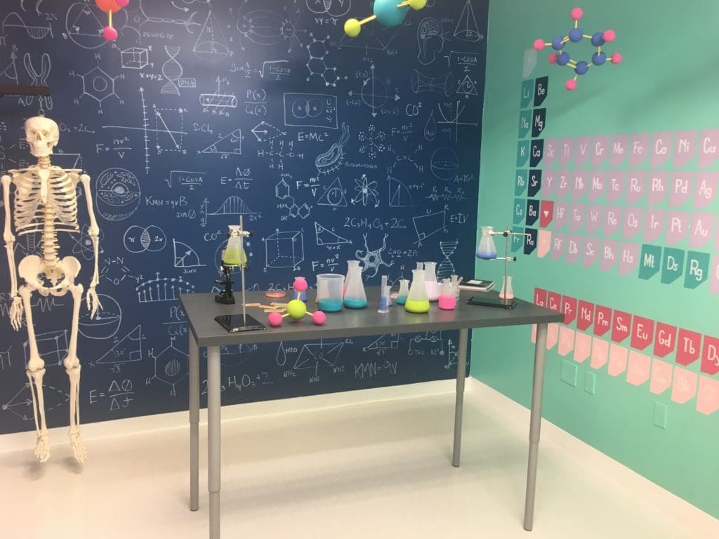 The science lab was your place to run mad. 