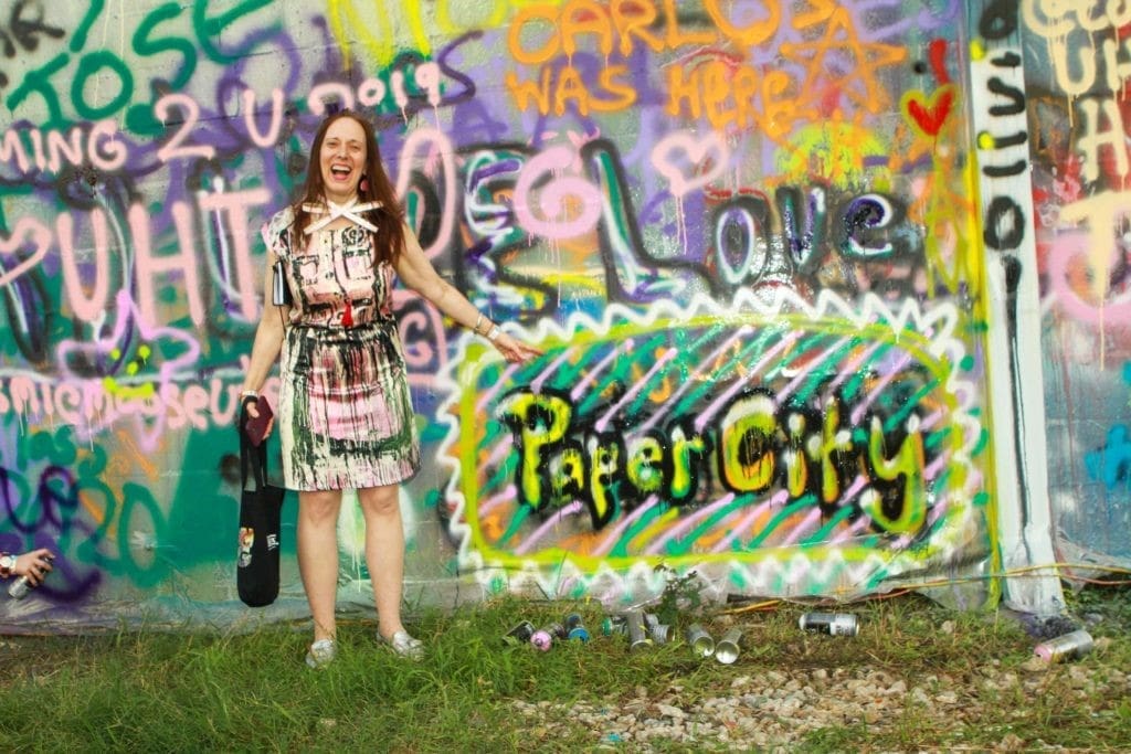 Catherine D. Anspon at the Fifth Anniversary of Mr. D's "Préservons la Création" mural in Midtown. (Photo by Chris P. Bachman)