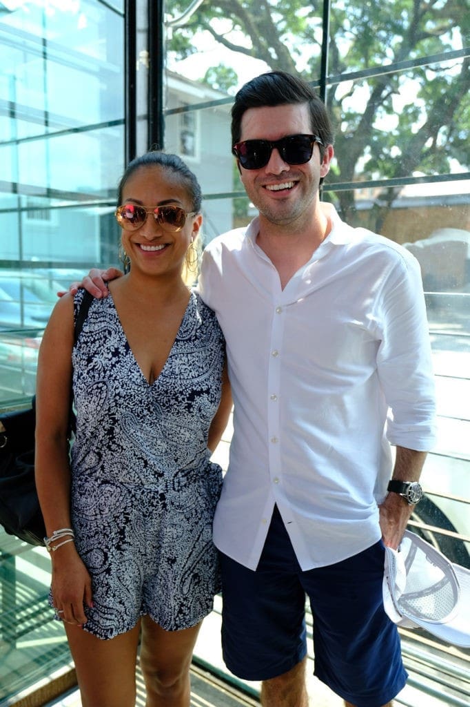Maylin Pilsbury, Andrew Gaulthier at the Barbara Bush Houston Literacy Foundation's Young Professionals Group crawfish boil.  (Photo by Daniel Ortiz)