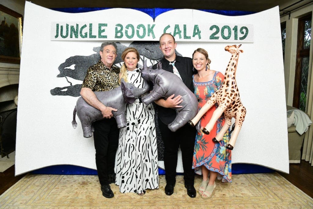 Jungle Book Gala kick-off party hosts Dr. Monte & Deborah Stavis,  gala chairs Kyle & Amy McCully (Photo by DanielOrtiz)