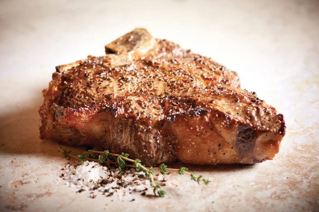 The steak is the marquee star at Pappas Bros.