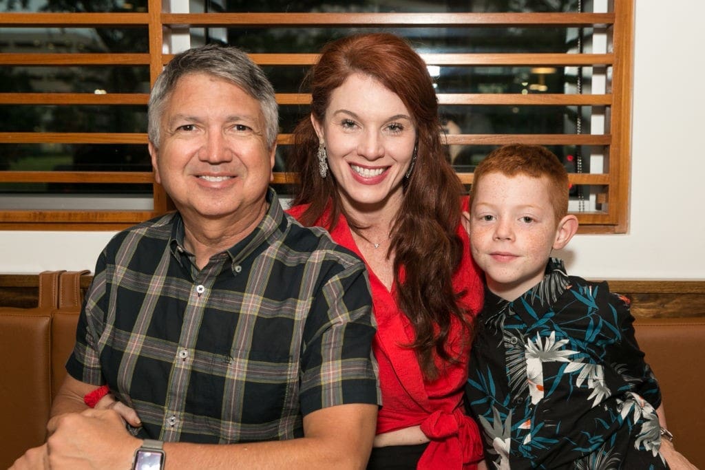 Ron Trevino & Cheryl Martin, Corbin McCalmont at the Original Ninfa's Uptown opening night. (Photo by Emily Jaschke)