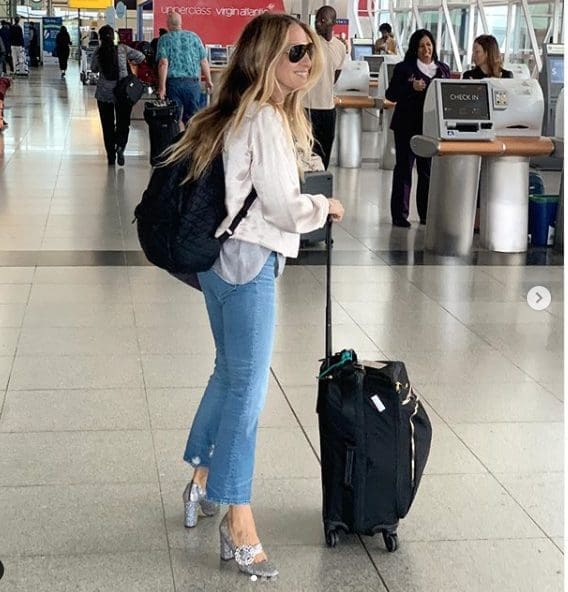 Sarah Jessica Parker on the road promoting her SJP brand. (Sarah Jessica Parker/Instagram)