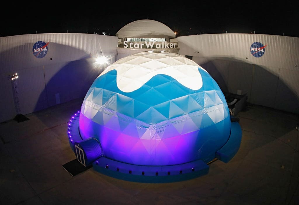 Guests closed entered an ethereal world at the Montblanc dome.