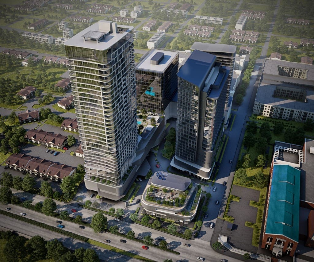 An areal rendering of The Allen in Houston (Photo by Quy Tran)