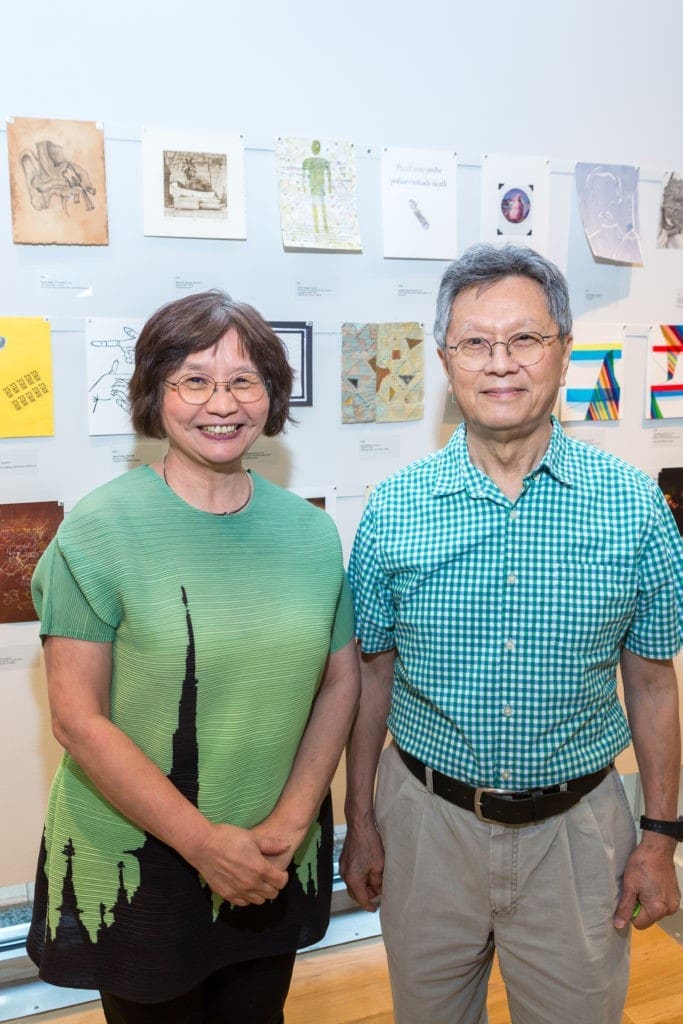 Yu-Ru & Huey Huang at DiverseWorks' Luck of the Draw. (Photo by Alex Barber)
