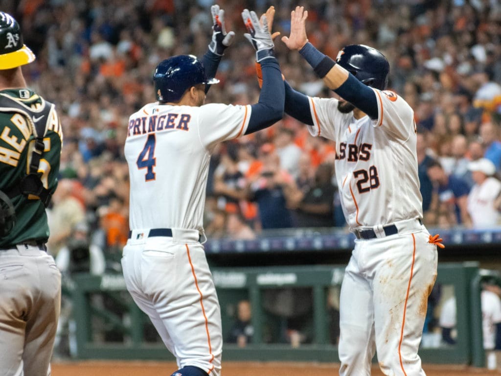 When the Houston Astros lineup is whole, everyone is having fun. (Photo by F. Carter Smith)