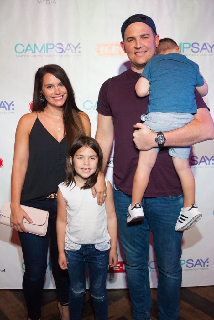 Caroline, Lily, Jack & Will  Harris, Astros pitcher (Photo by Todd Parker, STP Images)