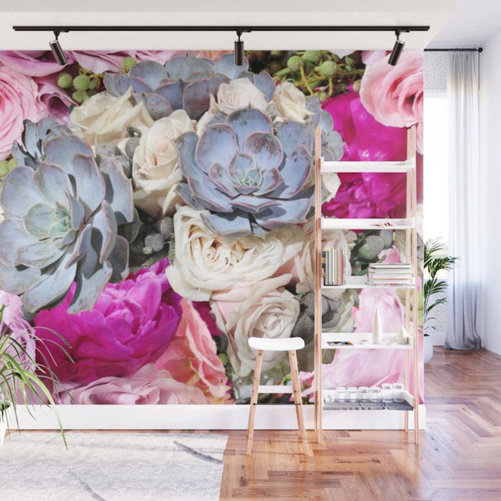 This design was lifted from a ballgown fabric, one that David Peck created with photos of an arrangement of flowers and succulents. (Courtesy photo)