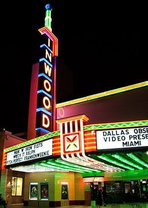 Inwood Theatre is an art deco theatre from the 40s. 