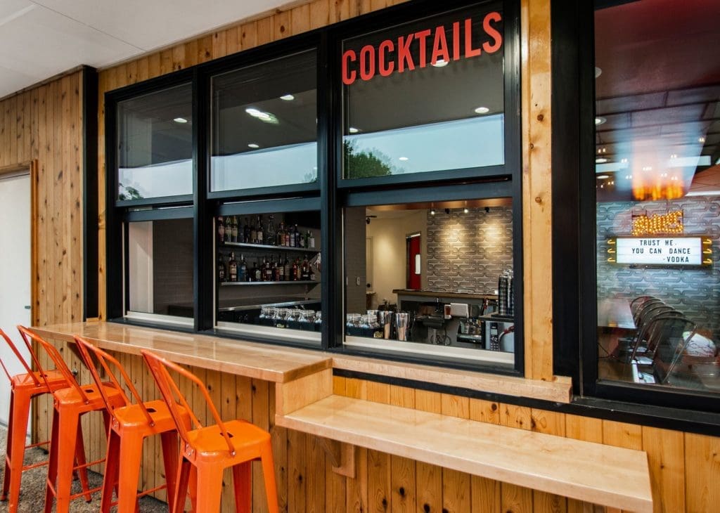 The casual sandwich spot features a walk-up window. Photo by Lauren Brown