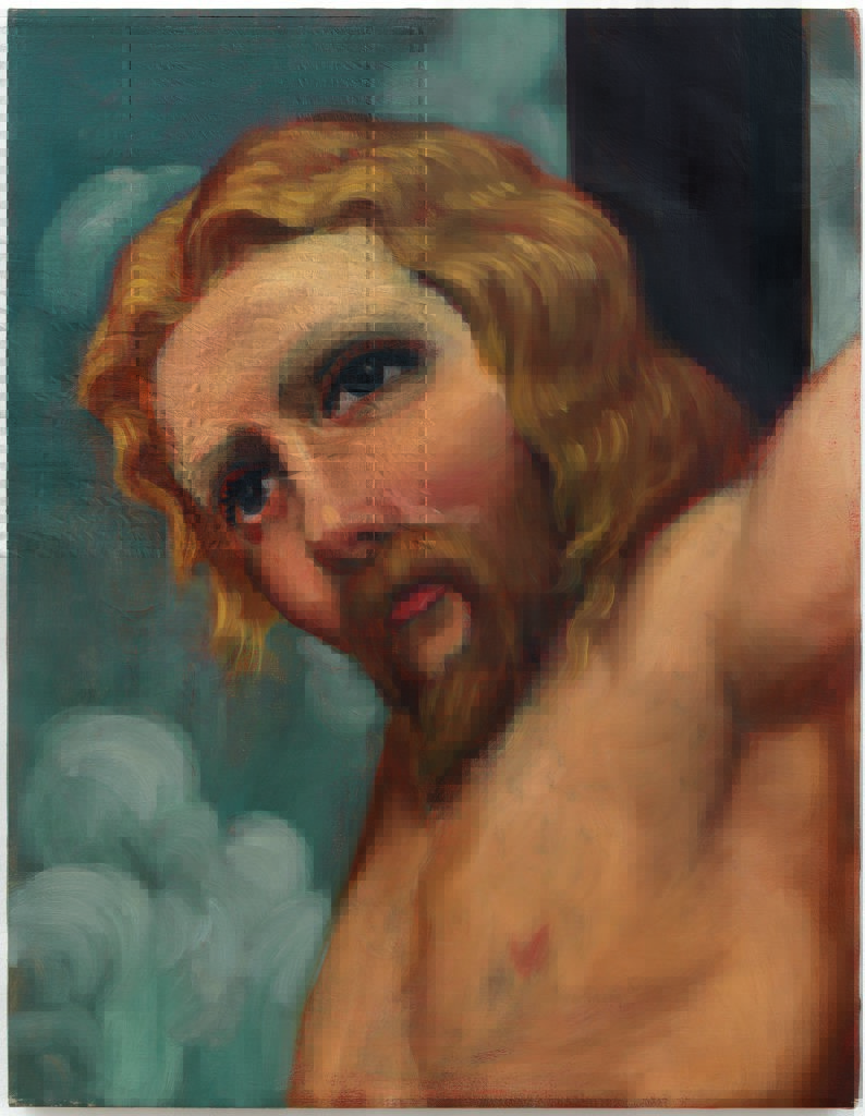 John Currin’s "Jesus Christ," 1995, at Dallas Contemporary. (© John Currin. Photo: Rob McKeever. Courtesy Gagosian.)